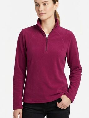 25 Columbia‎ Magenta Fleece Long Sleeve Hoodie  – Size S | Mountain Ready |